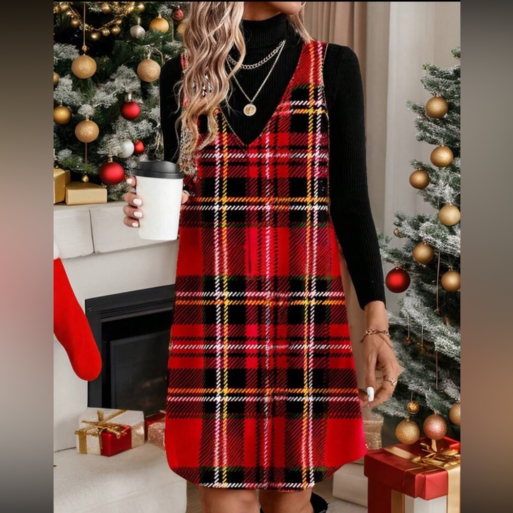 Plaid Red Dress